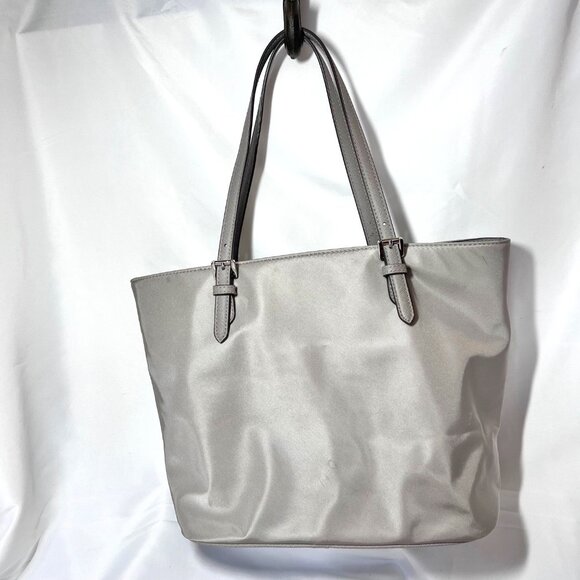 Michael Kors Jet Set Nylon Large Tote/Satchel/Shoulder Purse-Light Gray-Adjust - Picture 12 of 16